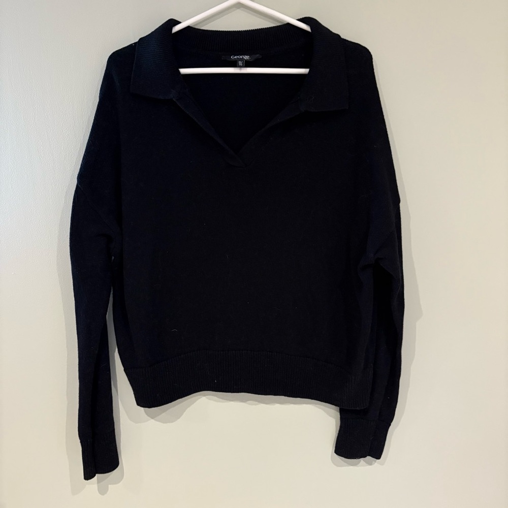 ☀️Classic Black Knit Sweater XL - Picture 1 of 5